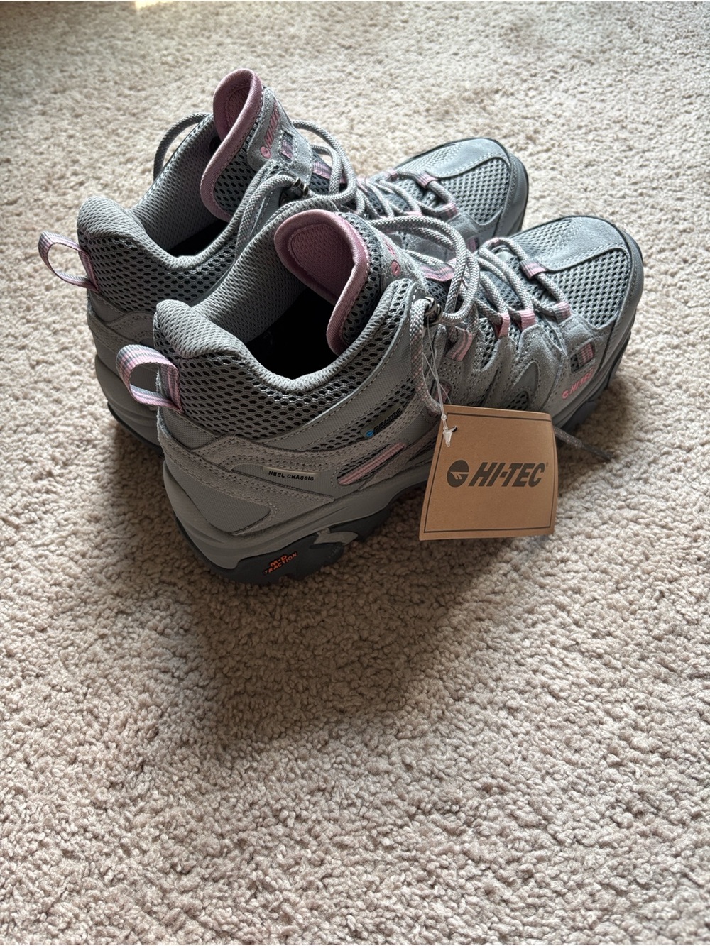 Hi-Tec Women’s Gray and Pink Trail Sneakers